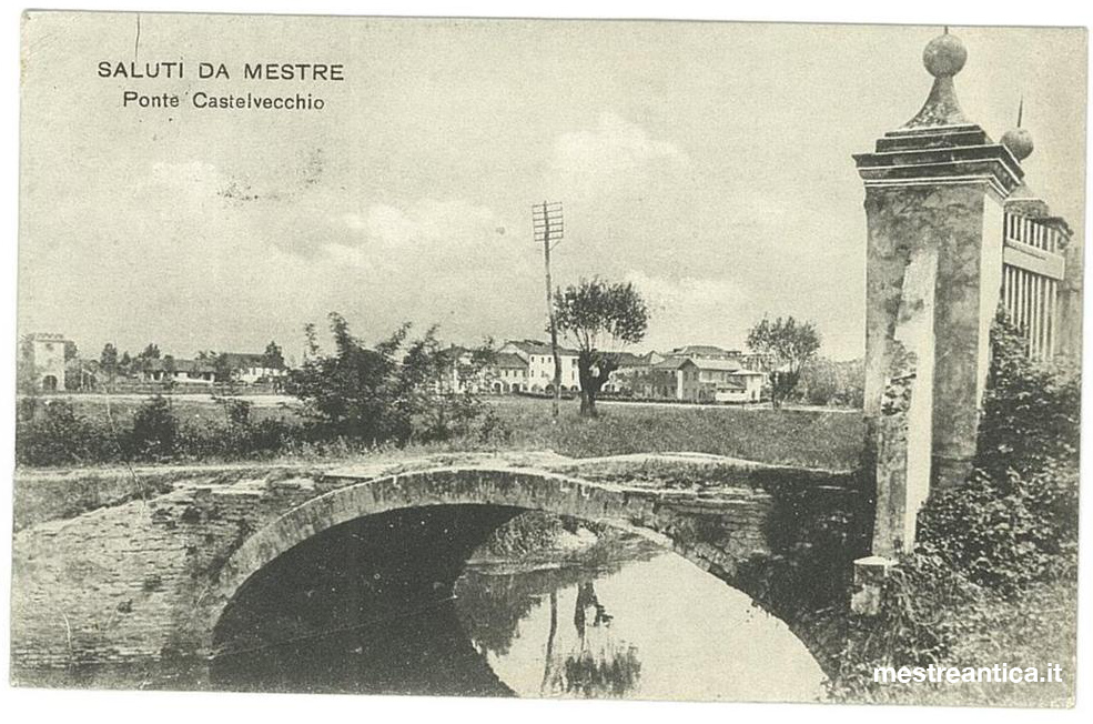 Ponte di Castelvecchio da una cartolina d'epoca